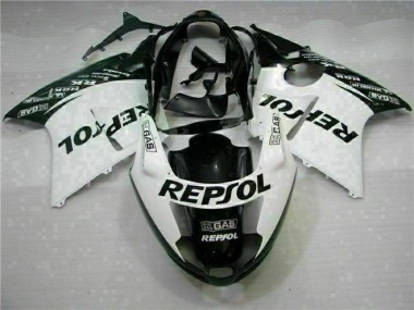 Best 1996-2007 White Black Repsol Honda CBR1100XX Replacement Motorcycle Fairings UK