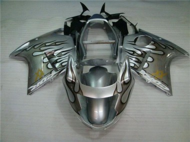 Best 1996-2007 Flame Silver Grey Honda CBR1100XX Motorcycle Fairings Kits UK