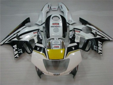 Best 1995-1998 White Black Playboy Honda CBR600 F3 Motorcycle Fairing UK