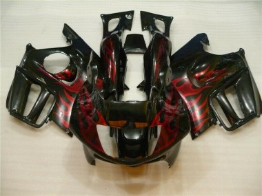 Best 1995-1998 Black Red Flame Honda CBR600 F3 Motorcycle Fairing UK