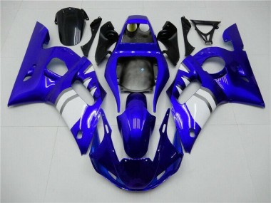 Best 1998-2002 Blue White Yamaha YZF R6 Motorcycle Fairings Kits UK
