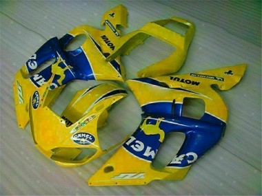 Best 1998-2002 Yellow Blue Yamaha YZF R6 Motorcycle Fairing Kit UK