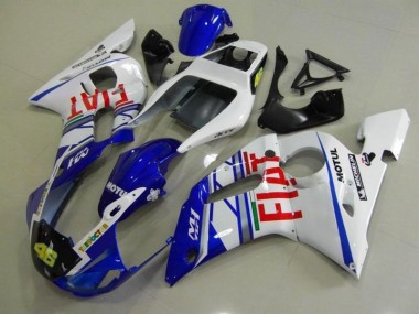 Best 1998-2002 Blue White Fiat Yamaha YZF R6 Motorcycle Fairings Kit UK