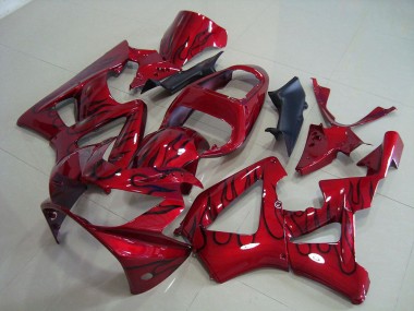 Best 2000-2001 Red Black Flame Honda CBR900RR 929 Bike Fairing UK