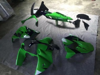 Best 2000-2001 Green Matte Black Ink Blue Kawasaki ZX9R Motorcycle Replacement Fairings UK