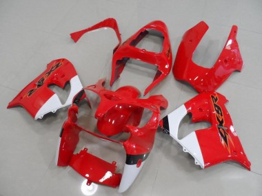 Best 2000-2001 Red and White Kawasaki ZX9R Motorcycle Fairing UK