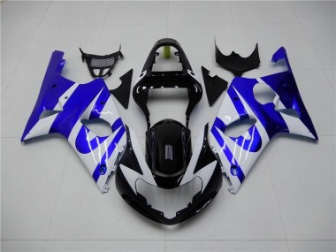 Best 2000-2002 Blue White Suzuki GSXR 1000 Bike Fairing Kit UK
