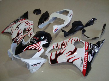 Best 2001-2003 White Flame Honda CBR600 F4i Motorcylce Fairings UK