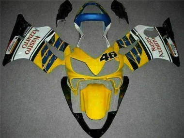 Best 2001-2003 Yellow White Honda CBR600 F4i Moto Fairings UK