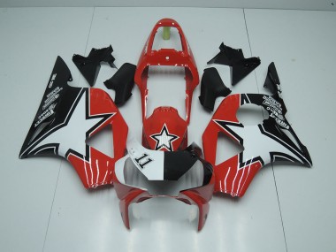 Best 2002-2003 Black Red Star Honda CBR900RR 954 Motorcycle Fairings Kits UK