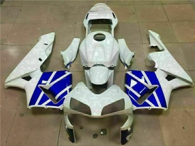Best 2003-2004 White Blue Honda CBR600RR Bike Fairings UK