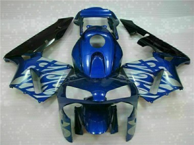 Best 2003-2004 Blue with Silver Flame Honda CBR600RR Motorbike Fairing UK