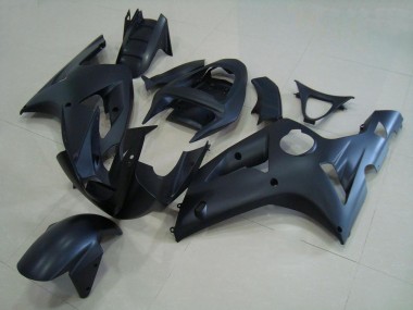 Best 2003-2004 Matte Black Kawasaki ZX6R Motorcycle Fairing Kits UK