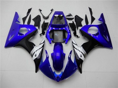 Best 2003-2005 Blue White Black Yamaha YZF R6 Motorcycle Fairings Kit UK