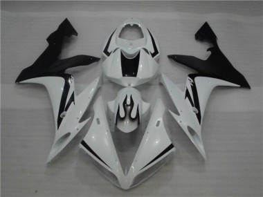 Best 2004-2006 White Black Flame Yamaha YZF R1 Motor Fairings UK