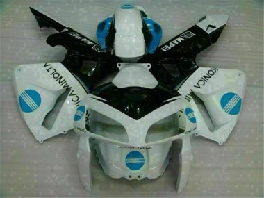 Best 2005-2006 White Blue Honda CBR600RR Motorcyle Fairings UK