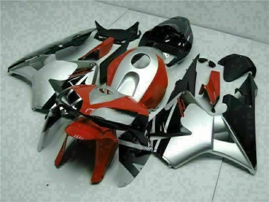 Best 2005-2006 Black Silver Red Honda CBR600RR Motorcycle Fairings UK
