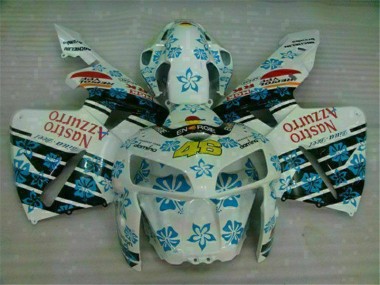Best 2005-2006 White Blue Nastro Azzurro 46 Honda CBR600RR Motorcycle Fairing UK