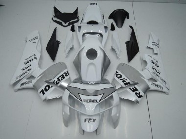 Best 2005-2006 White Silver Black Repsol Honda CBR600RR Motorbike Fairing UK