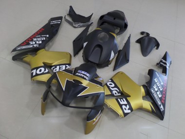 Best 2005-2006 Black Gold Repsol Honda CBR600RR Motorcycle Fairings Kit UK