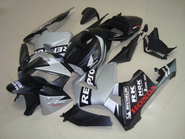 Best 2005-2006 Matte Black Silver Repsol Honda CBR600RR Bike Fairings UK