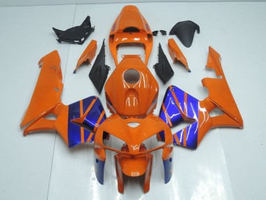Best 2005-2006 Orange Blue Honda CBR600RR Motorcycle Fairings Kit UK
