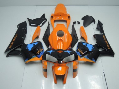 Best 2005-2006 Orange Black Honda CBR600RR Motorcycle Fairings UK