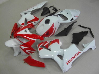 Best 2005-2006 Red White Honda CBR600RR Replacement Motorcycle Fairings UK