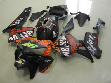 Best 2005-2006 Rossi Matte Black Honda CBR600RR Motorcycle Fairings Kits UK