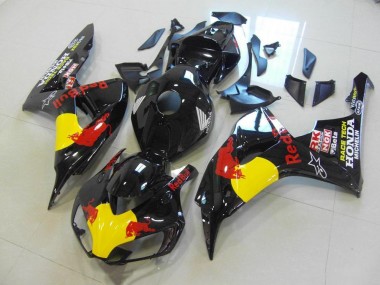 Best 2006-2007 Black Red Bull Honda CBR1000RR Bike Fairing Kit UK