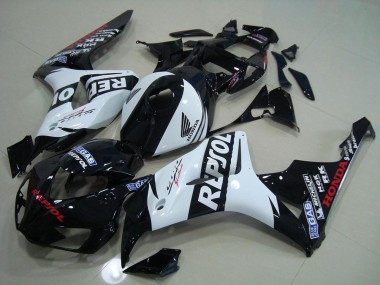 Best 2006-2007 Black White Repsol Honda CBR1000RR Motorcycle Replacement Fairings UK