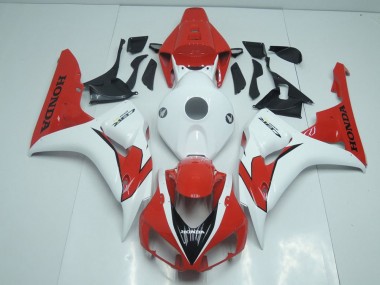 Best 2006-2007 Orange Red and White Honda CBR1000RR Moto Fairings UK