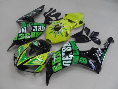 Best 2006-2007 Yellow Green Rossi Honda CBR1000RR Motor Fairings UK