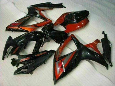 Best 2006-2007 Black Red Suzuki GSXR 600/750 Motorcycle Fairing Kits UK