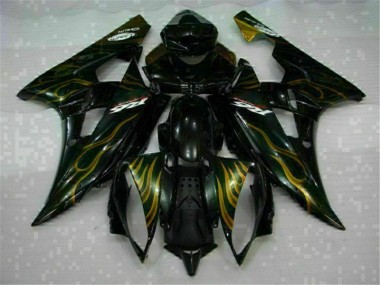 Best 2006-2007 Black Yamaha YZF R6 Bike Fairing Kit UK
