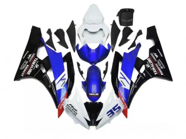 Best 2006-2007 Blue White Yamaha YZF R6 Motorcycle Fairings Kit UK