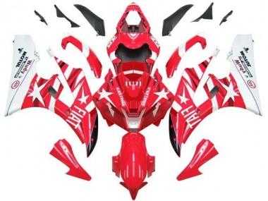 Best 2006-2007 Red White Star Fiat Yamaha YZF R6 Motorbike Fairings UK