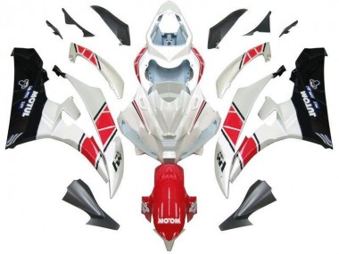 Best 2006-2007 White Red Black Yamaha YZF R6 Bike Fairings UK