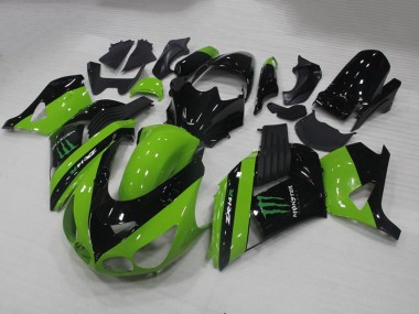 Best 2006-2011 Green Monster Kawasaki ZX14R ZZR1400 Motorbike Fairing UK