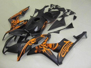 Best 2007-2008 Matte Black Orange Sticker Honda CBR600RR Motorbike Fairing UK