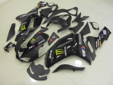 Best 2007-2008 Black Monster Kawasaki ZX6R Motorcylce Fairings UK