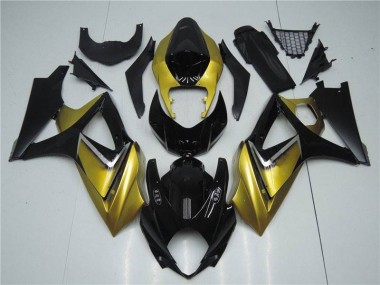 Best 2007-2008 Gold Black Suzuki GSXR 1000 K7 Motorbike Fairing UK