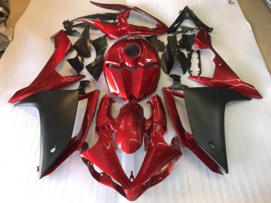 Best 2007-2008 Matte Black Red Yamaha YZF R1 Motorbike Fairing Kits UK