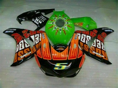 Best 2008-2011 Green Orange Honda CBR1000RR Motorcycle Fairings Kits UK