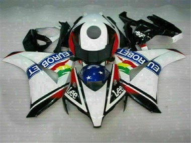 Best 2008-2011 White Blue Red Eurobet Lee Honda CBR1000RR Motorcycle Fairing Kit UK