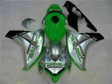Best 2008-2011 Green Silver Honda CBR1000RR Moto Fairings UK