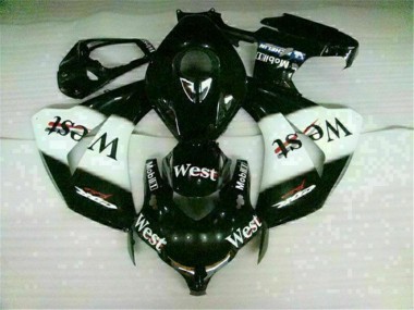 Best 2008-2011 White Black West Honda CBR1000RR Motorbike Fairing Kits & Plastics UK
