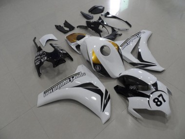 Best 2008-2011 Black and White and Gold Honda CBR1000RR Bike Fairings UK