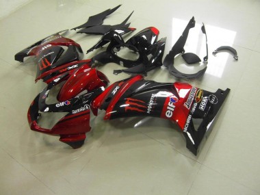 Best 2008-2012 Candy Red Monster Kawasaki ZX250R Motorbike Fairing UK
