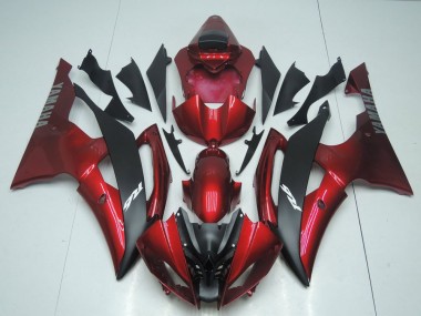 Best 2008-2016 Candy Red and Black Yamaha YZF R6 Bike Fairings UK